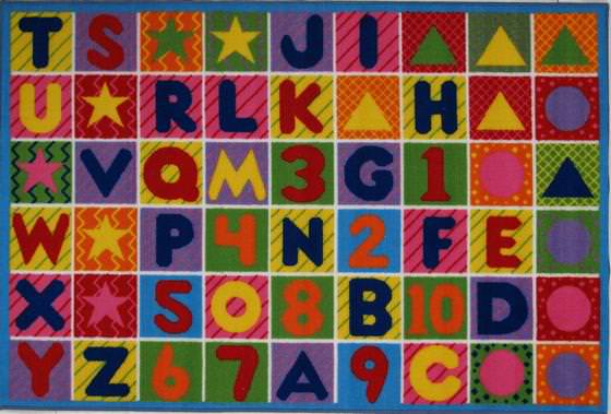 Fun Rugs Fun Time Numbers  Letters FT-2011-P Multi Area Rug Last Chance| Size| 39 x 58 