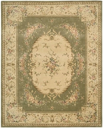Nourison Chateau Provence SB-08 Olive Area Rug Clearance| Size| 2 3 X 8 Runner 